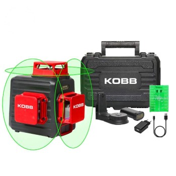 KOBB KBL34G 40 Metre Profesyonel Li-ion Şarjlı 3X360⁰ Otomatik Hizalamalı Yeşil Çapraz Çizgi Lazer Distomat KOBB KBL34G 40 Metre Profesyonel Li-ion Şarjlı 3X360⁰ Otomatik Hizalamalı Yeşil Çapraz Çizgi Lazer Distomat