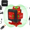 KOBB KBL35GTP Profesyonel Li-ion Şarjlı 4X360⁰ Otomatik Hizalamalı Yeşil Çapraz Çizgi Lazer Distomat+Tripod