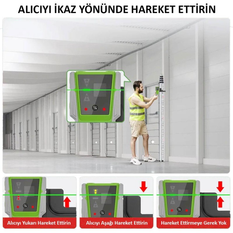 KOBB KBL8RG 60M Lazer Hizalama Dedektörü KOBB KBL8RG 60M Lazer Hizalama Dedektörü