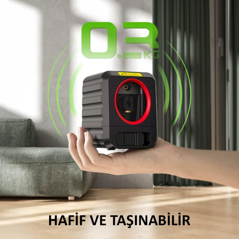 KOBB KBL90G 30 Metre Profesyonel Yatay ve Dikey Otomatik Hizalamalı Yeşil Çapraz Çizgi Lazer Distomat KOBB KBL90G 30 Metre Profesyonel Yatay ve Dikey Otomatik Hizalamalı Yeşil Çapraz Çizgi Lazer Distomat