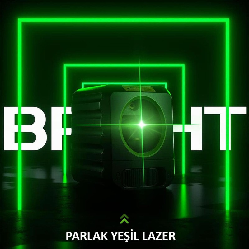 KOBB KBL90G 30 Metre Profesyonel Yatay ve Dikey Otomatik Hizalamalı Yeşil Çapraz Çizgi Lazer Distomat KOBB KBL90G 30 Metre Profesyonel Yatay ve Dikey Otomatik Hizalamalı Yeşil Çapraz Çizgi Lazer Distomat