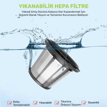 KOBB KBV20F 12V/Şarjlı Hibrit Araç Süpürgesi İçin Yedek HEPA+Çelik Filtre KOBB KBV20F 12V/Şarjlı Hibrit Araç Süpürgesi İçin Yedek HEPA+Çelik Filtre