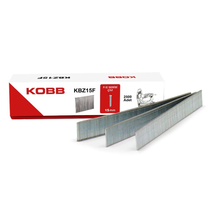 KOBB KBZ15F 15mm 2500 Adet F/E/J/8 Serisi Ağır Hizmet Tipi Kesik Başlı Çivi KOBB KBZ15F 15mm 2500 Adet F/E/J/8 Serisi Ağır Hizmet Tipi Kesik Başlı Çivi