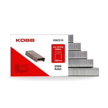KOBB KBZ210 10mm 2500 Adet 200 Serisi Ağır Hizmet Tipi Zımba Teli KOBB KBZ210 10mm 2500 Adet 200 Serisi Ağır Hizmet Tipi Zımba Teli