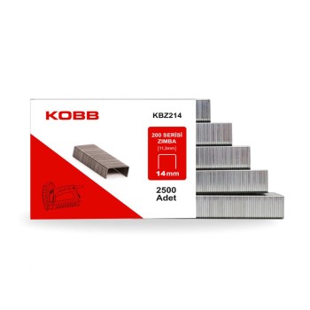 KOBB KBZ214 14mm 2500 Adet 200 Serisi Ağır Hizmet Tipi Zımba Teli KOBB KBZ214 14mm 2500 Adet 200 Serisi Ağır Hizmet Tipi Zımba Teli