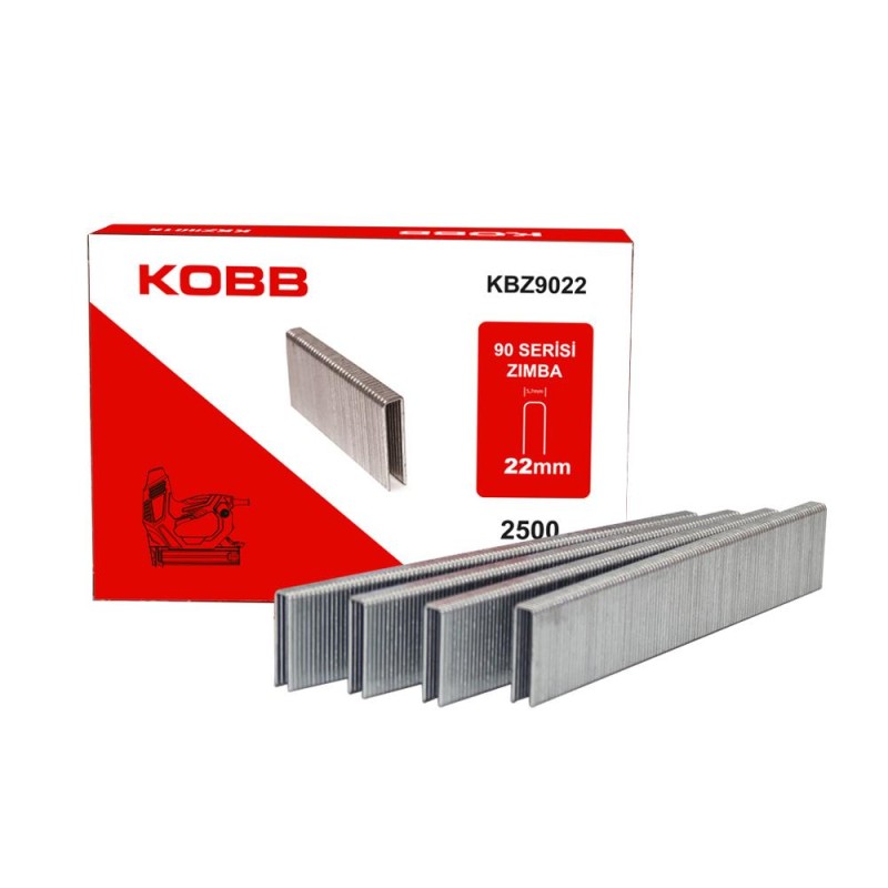 KOBB KBZ9022 22mm 2500 Adet 90 Serisi Ağır Hizmet Tipi Zımba Teli KOBB KBZ9022 22mm 2500 Adet 90 Serisi Ağır Hizmet Tipi Zımba Teli