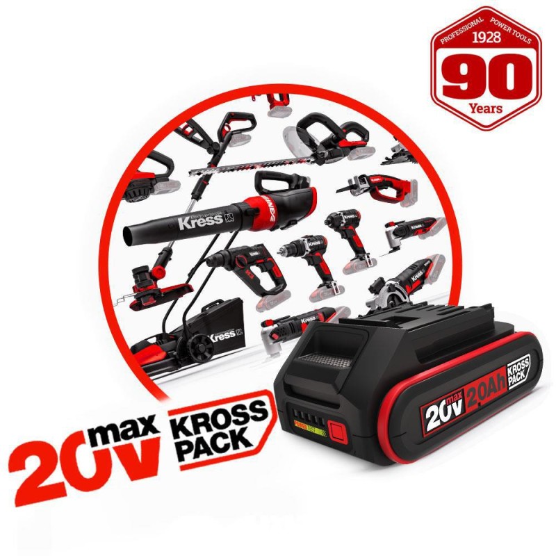 Kress KAD21 20Volt 4.0Ah Li-ion KrossPack 2 Adet Akü ve Akü Şarj Cihazı Kress KAD21 20Volt 4.0Ah Li-ion KrossPack 2 Adet Akü ve Akü Şarj Cihazı
