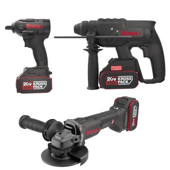 Kress KRKS1 KUB30.2 + KU390.4 + KUH10.2 20Volt/4Ah. 6 Adet Akülü Profesyonel Kombo Set Kress KRKS1 KUB30.2 + KU390.4 + KUH10.2 20Volt/4Ah. 6 Adet Akülü Profesyonel Kombo Set