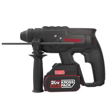 Kress KU390.4 20Volt 4.0Ah. 2.0J Li-ion Çift Akülü Şarjlı Kömürsüz Profesyonel SDS-Plus Pnömatik Kırıcı/Delici Kress KU390.4 20Volt 4.0Ah. 2.0J Li-ion Çift Akülü Şarjlı Kömürsüz Profesyonel SDS-Plus Pnömatik Kırıcı/Delici
