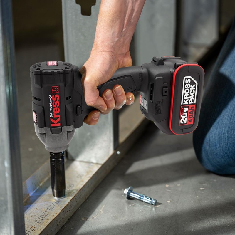 Kress KUB30.2 20Volt/4.0Ah. Li-ion Çift Akülü 300Nm Kömürsüz Profesyonel Şarjlı Somun Sıkma Kress KUB30.2 20Volt/4.0Ah. Li-ion Çift Akülü 300Nm Kömürsüz Profesyonel Şarjlı Somun Sıkma