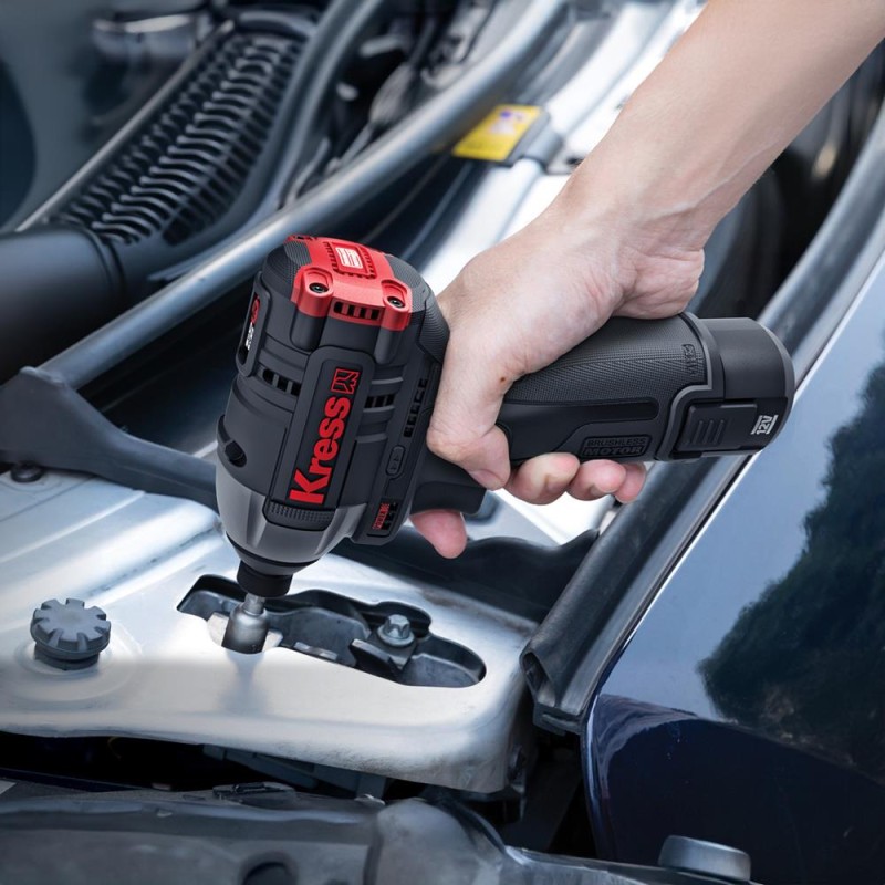 Kress KUB50.2 12Volt 2.0Ah Li-ion Çift Akülü 140Nm Kömürsüz Profesyonel Şarjlı Darbeli Tornavida Kress KUB50.2 12Volt 2.0Ah Li-ion Çift Akülü 140Nm Kömürsüz Profesyonel Şarjlı Darbeli Tornavida