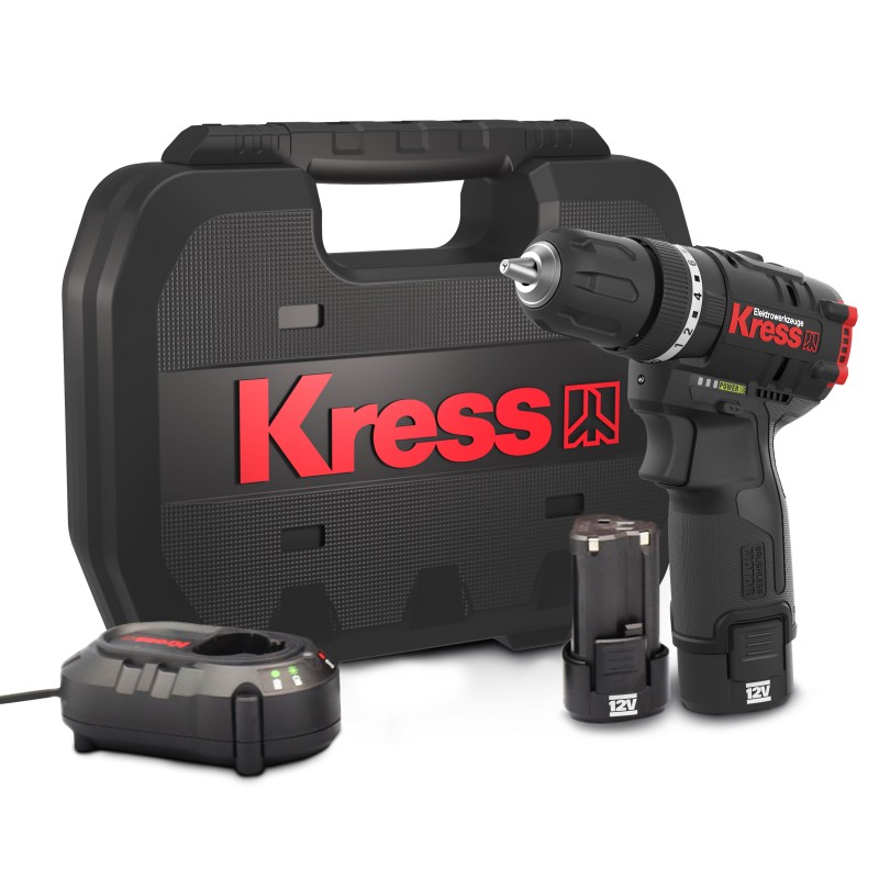 Kress KUC12 12Volt/2.0Ah Li-ion Çift Akülü Kömürsüz Profesyonel Şarjlı Darbeli Matkap Kress KUC12 12Volt/2.0Ah Li-ion Çift Akülü Kömürsüz Profesyonel Şarjlı Darbeli Matkap