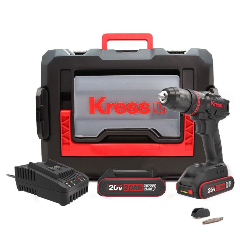 Kress KUC30.1 20Volt/2.0Ah Li-ion 60Nm Çift Akülü Kömürsüz Profesyonel Şarjlı Darbeli Matkap Kress KUC30.1 20Volt/2.0Ah Li-ion 60Nm Çift Akülü Kömürsüz Profesyonel Şarjlı Darbeli Matkap