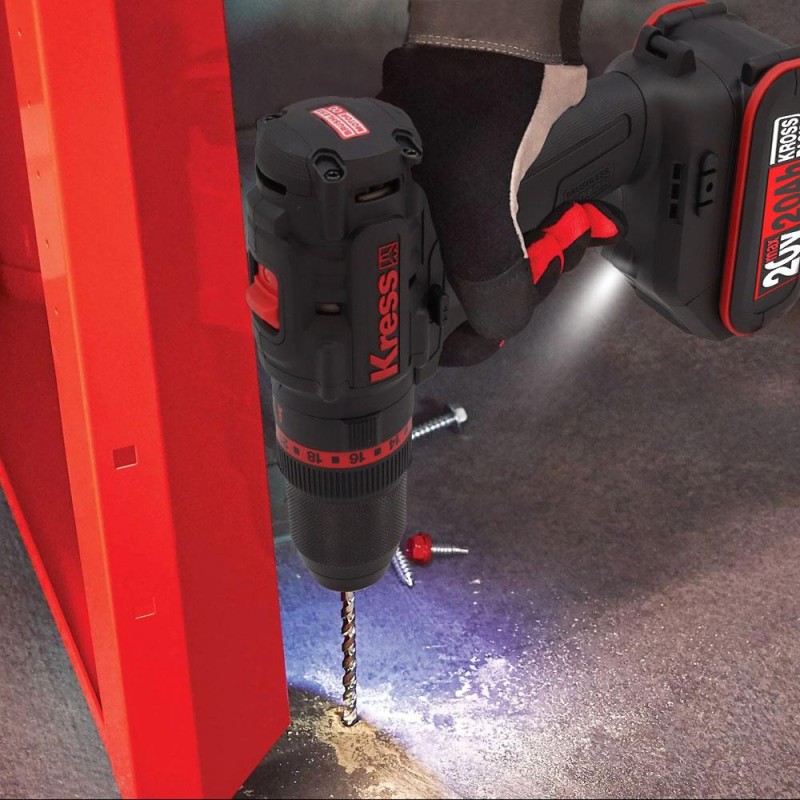 Kress KUC30.1 20Volt/2.0Ah Li-ion 60Nm Çift Akülü Kömürsüz Profesyonel Şarjlı Darbeli Matkap Kress KUC30.1 20Volt/2.0Ah Li-ion 60Nm Çift Akülü Kömürsüz Profesyonel Şarjlı Darbeli Matkap