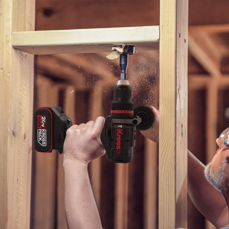 Kress KUC35 20Volt/4.0Ah Li-ion Çift Akülü Kömürsüz Profesyonel Şarjlı Darbeli Matkap Kress KUC35 20Volt/4.0Ah Li-ion Çift Akülü Kömürsüz Profesyonel Şarjlı Darbeli Matkap