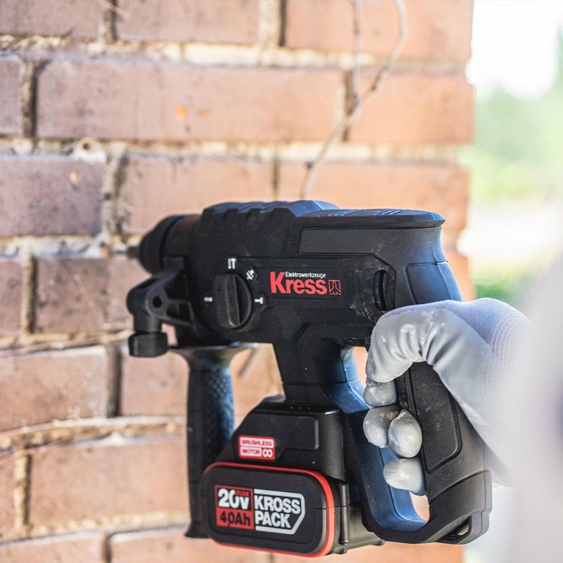 Kress KUC60.2 20Volt 4.0Ah. 2.0J Li-ion Çift Akülü Kömürsüz Profesyonel SDS-Plus Pnömatik Kırıcı/Delici Kress KUC60.2 20Volt 4.0Ah. 2.0J Li-ion Çift Akülü Kömürsüz Profesyonel SDS-Plus Pnömatik Kırıcı/Delici