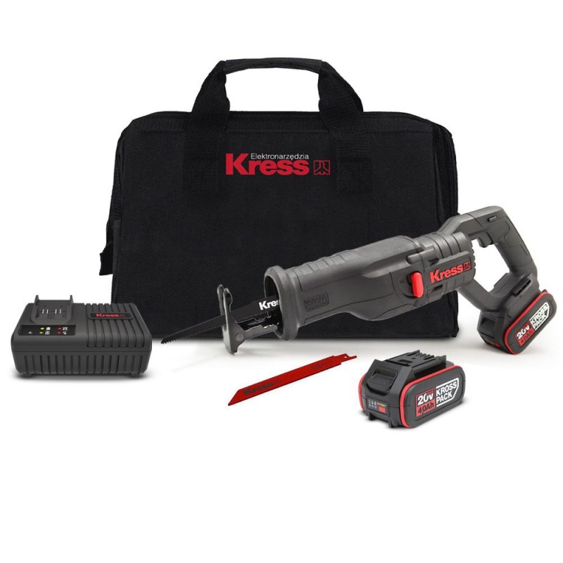 Kress KUE01 20Volt/4.0Ah Li-ion Çift Akülü Kömürsüz Profesyonel Tilki Kuyruğu Testere Kress KUE01 20Volt/4.0Ah Li-ion Çift Akülü Kömürsüz Profesyonel Tilki Kuyruğu Testere