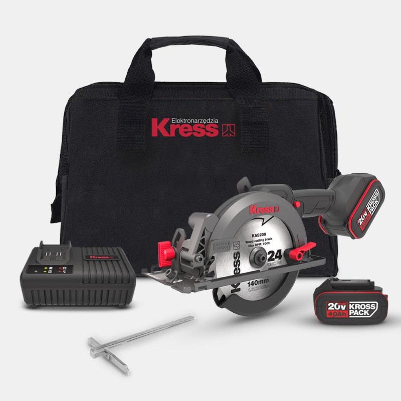 Kress KUE11 20Volt 4.0Ah. Li-ion 140MM Çift Akülü Kömürsüz Profesyonel Çok Amaçlı Daire Testere Kress KUE11 20Volt 4.0Ah. Li-ion 140MM Çift Akülü Kömürsüz Profesyonel Çok Amaçlı Daire Testere