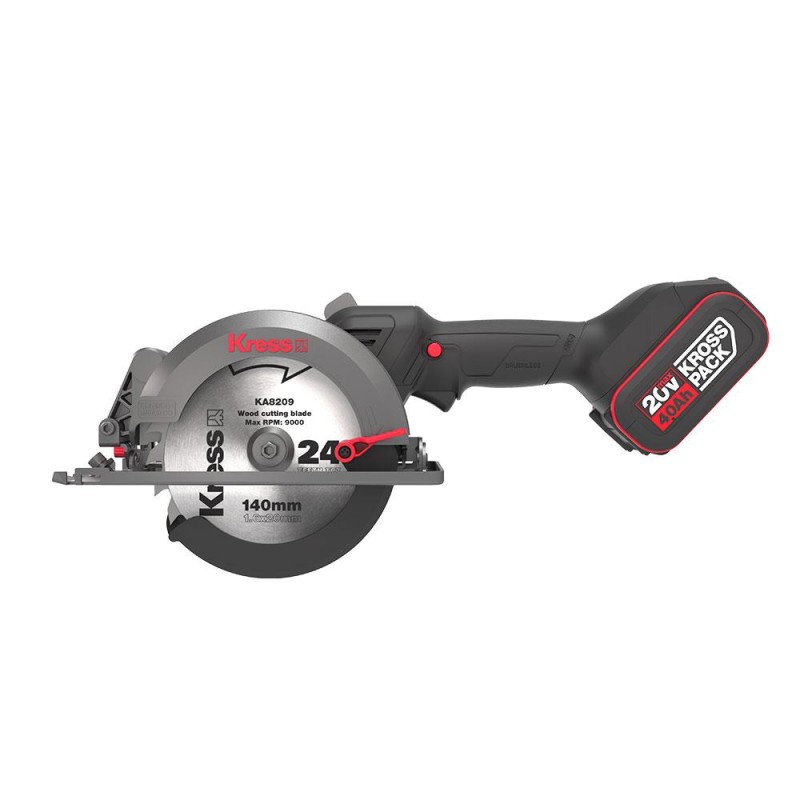 Kress KUE11 20Volt 4.0Ah. Li-ion 140MM Çift Akülü Kömürsüz Profesyonel Çok Amaçlı Daire Testere Kress KUE11 20Volt 4.0Ah. Li-ion 140MM Çift Akülü Kömürsüz Profesyonel Çok Amaçlı Daire Testere