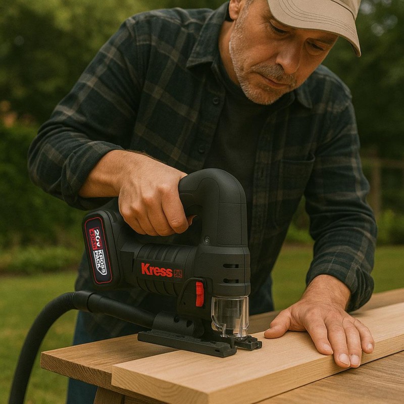 Kress KUE26 20Volt 4.0Ah Li-ion Çift Akülü Profesyonel Kömürsüz Devir Ayarlı Şarjlı Dekupaj Testere Kress KUE26 20Volt 4.0Ah Li-ion Çift Akülü Profesyonel Kömürsüz Devir Ayarlı Şarjlı Dekupaj Testere