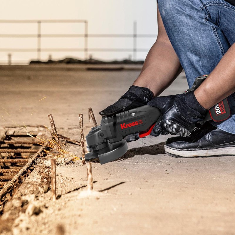 Kress KUH04 20Volt 4.0Ah. Li-ion Çift Akülü 125mm Kömürsüz Profesyonel Şarjlı Devir Ayarlı Avuç Taşlama Kress KUH04 20Volt 4.0Ah. Li-ion Çift Akülü 125mm Kömürsüz Profesyonel Şarjlı Devir Ayarlı Avuç Taşlama