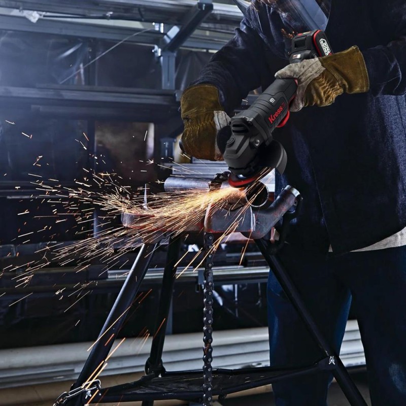 Kress KUH04 20Volt 4.0Ah. Li-ion Çift Akülü 125mm Kömürsüz Profesyonel Şarjlı Devir Ayarlı Avuç Taşlama Kress KUH04 20Volt 4.0Ah. Li-ion Çift Akülü 125mm Kömürsüz Profesyonel Şarjlı Devir Ayarlı Avuç Taşlama