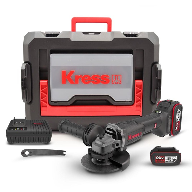 Kress KUH10.2 20Volt 4.0Ah. Li-ion Çift Akülü 125mm Kömürsüz Profesyonel Şarjlı Devir Ayarlı Avuç Taşlama Kress KUH10.2 20Volt 4.0Ah. Li-ion Çift Akülü 125mm Kömürsüz Profesyonel Şarjlı Devir Ayarlı Avuç Taşlama