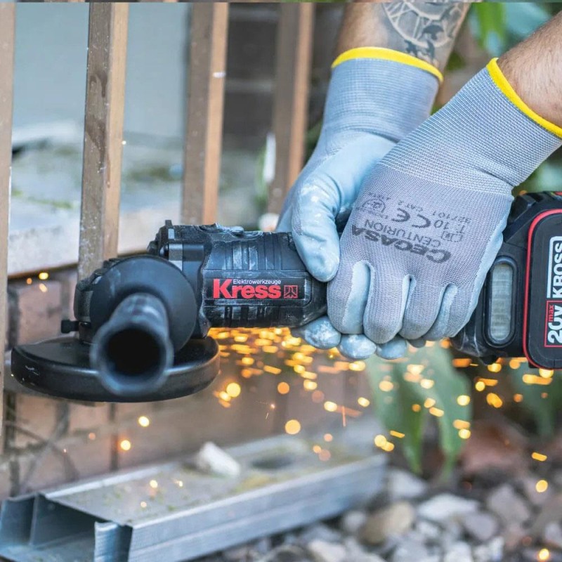 Kress KUH10.2 20Volt 4.0Ah. Li-ion Çift Akülü 125mm Kömürsüz Profesyonel Şarjlı Devir Ayarlı Avuç Taşlama Kress KUH10.2 20Volt 4.0Ah. Li-ion Çift Akülü 125mm Kömürsüz Profesyonel Şarjlı Devir Ayarlı Avuç Taşlama