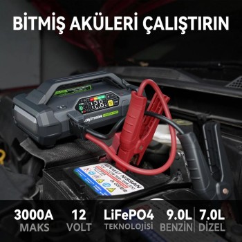 Lokithor JA3000PRO 12V 3000Amp LiFePO4 Akıllı Akü Takviye + Pompa + Powerbank + Led Lamba Lokithor JA3000PRO 12V 3000Amp LiFePO4 Akıllı Akü Takviye + Pompa + Powerbank + Led Lamba