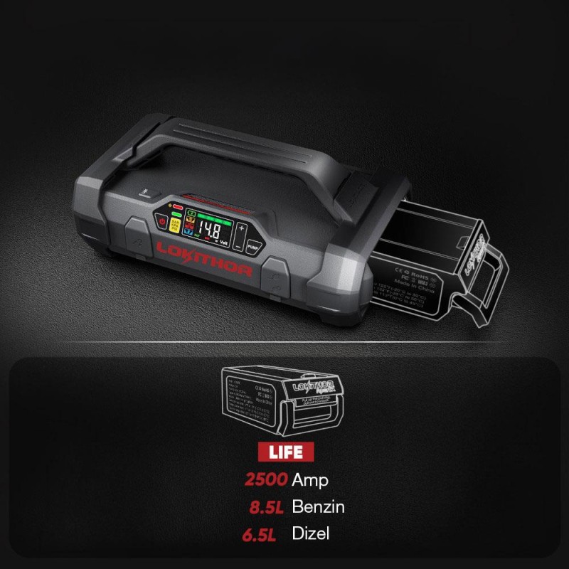 Lokithor LIFE 12.8Volt LiFePo4 2500A Takviye Gücü APARTX ile Uyumlu Yedek Akü Lokithor LIFE 12.8Volt LiFePo4 2500A Takviye Gücü APARTX ile Uyumlu Yedek Akü
