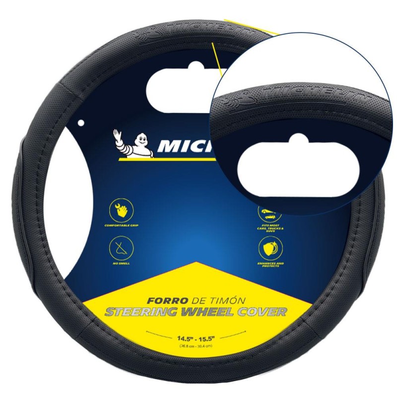 Michelin MC1003N Premium Suni Deri Direksiyon Kılıfı SİYAH Michelin MC1003N Premium Suni Deri Direksiyon Kılıfı SİYAH