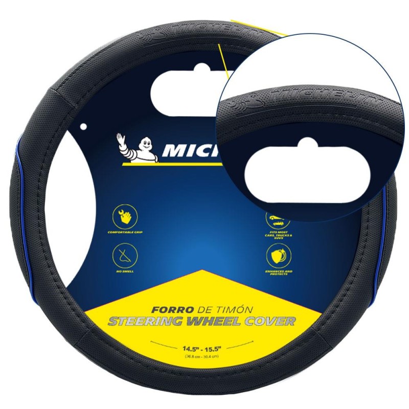 Michelin MC1003NAZ Premium Suni Deri Direksiyon Kılıfı MAVİ Michelin MC1003NAZ Premium Suni Deri Direksiyon Kılıfı MAVİ