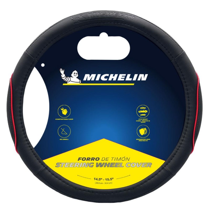 Michelin MC1003NR Premium Suni Deri Direksiyon Kılıfı KIRMIZI Michelin MC1003NR Premium Suni Deri Direksiyon Kılıfı KIRMIZI