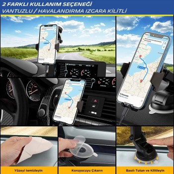 Michelin MC33368 Wireless Telefon Şarj Cihazı ve Dokunmatik Akıllı Telefon Tutucu Michelin MC33368 Wireless Telefon Şarj Cihazı ve Dokunmatik Akıllı Telefon Tutucu