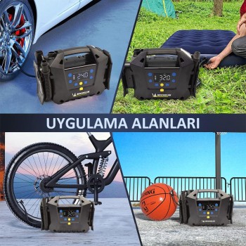 Michelin MC34259 11.1Volt/2.5Ah.120PSI Ayarlanabilir Dijital Basınç Göstergeli Şarjlı Lastik&Yatak Şişirme Pompası Michelin MC34259 11.1Volt/2.5Ah.120PSI Ayarlanabilir Dijital Basınç Göstergeli Şarjlı Lastik&Yatak Şişirme Pompası