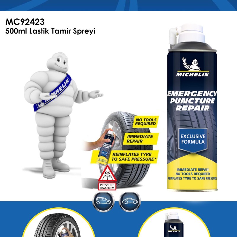 Michelin MC92423 500ml Lastik Tamir Spreyi Michelin MC92423 500ml Lastik Tamir Spreyi