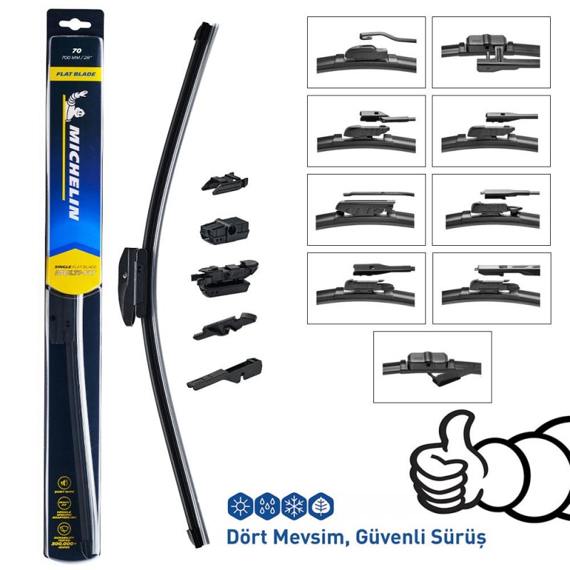 Michelin MULTIFIT™ MC33979 70CM 1 Adet Universal Muz Tipi Silecek Michelin MULTIFIT™ MC33979 70CM 1 Adet Universal Muz Tipi Silecek
