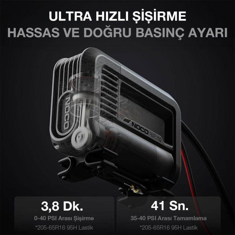 NOCO AIR10 12Volt 60 PSI Ayarlanabilir Dijital Basınç Göstergeli Profesyonel Lastik Şişirme Pompası NOCO AIR10 12Volt 60 PSI Ayarlanabilir Dijital Basınç Göstergeli Profesyonel Lastik Şişirme Pompası