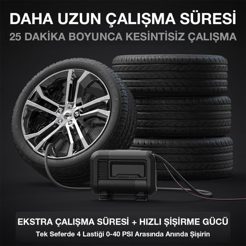 NOCO AIR10 12Volt 60 PSI Ayarlanabilir Dijital Basınç Göstergeli Profesyonel Lastik Şişirme Pompası NOCO AIR10 12Volt 60 PSI Ayarlanabilir Dijital Basınç Göstergeli Profesyonel Lastik Şişirme Pompası