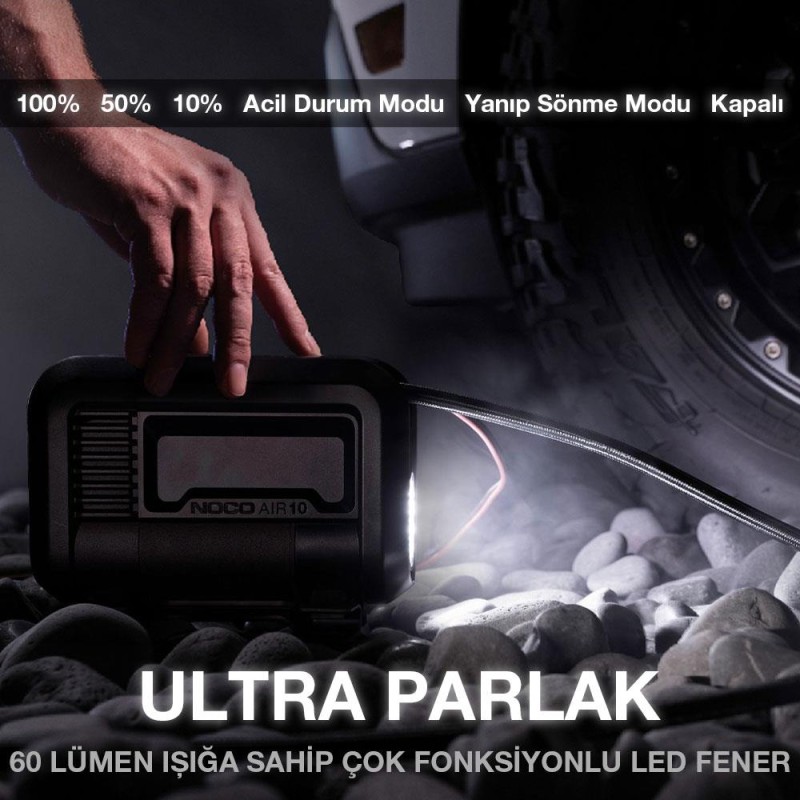 NOCO AIR10 12Volt 60 PSI Ayarlanabilir Dijital Basınç Göstergeli Profesyonel Lastik Şişirme Pompası NOCO AIR10 12Volt 60 PSI Ayarlanabilir Dijital Basınç Göstergeli Profesyonel Lastik Şişirme Pompası