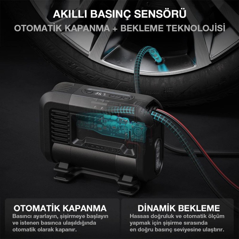 NOCO AIR15 12Volt 80 PSI Ayarlanabilir Dijital Basınç Göstergeli Profesyonel Lastik Şişirme Pompası NOCO AIR15 12Volt 80 PSI Ayarlanabilir Dijital Basınç Göstergeli Profesyonel Lastik Şişirme Pompası