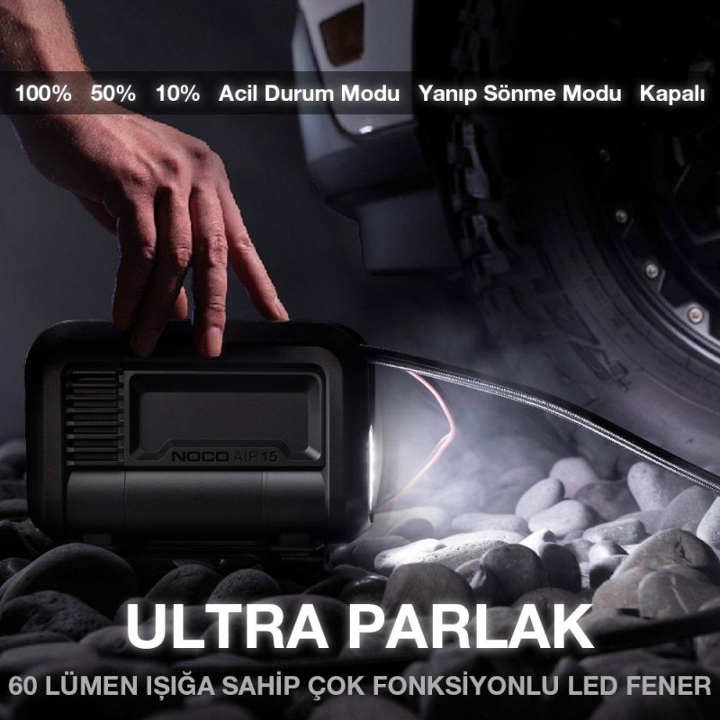 NOCO AIR15 12Volt 80 PSI Ayarlanabilir Dijital Basınç Göstergeli Profesyonel Lastik Şişirme Pompası NOCO AIR15 12Volt 80 PSI Ayarlanabilir Dijital Basınç Göstergeli Profesyonel Lastik Şişirme Pompası