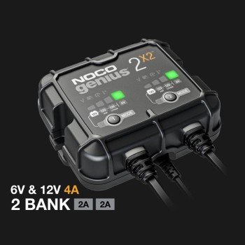 NOCO GENIUS2X2 6V/12V 40A Çoklu/2’Li Akıllı Akü Şarj ve Akü Bakım/Desülfatör NOCO GENIUS2X2 6V/12V 40A Çoklu/2’Li Akıllı Akü Şarj ve Akü Bakım/Desülfatör