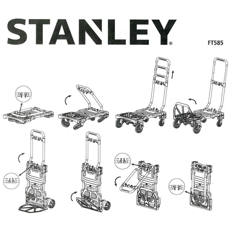 Stanley FT585 70/137Kg Çok Fonksiyonlu Katlanır El Arabası Stanley FT585 70/137Kg Çok Fonksiyonlu Katlanır El Arabası
