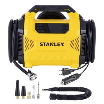 STANLEY SXIF3501 12Volt/220Volt 150 PSI Dijital Basınç Göstergeli Lastik & Yatak Şişirme Pompası + Led Lamba STANLEY SXIF3501 12Volt/220Volt 150 PSI Dijital Basınç Göstergeli Lastik & Yatak Şişirme Pompası + Led Lamba