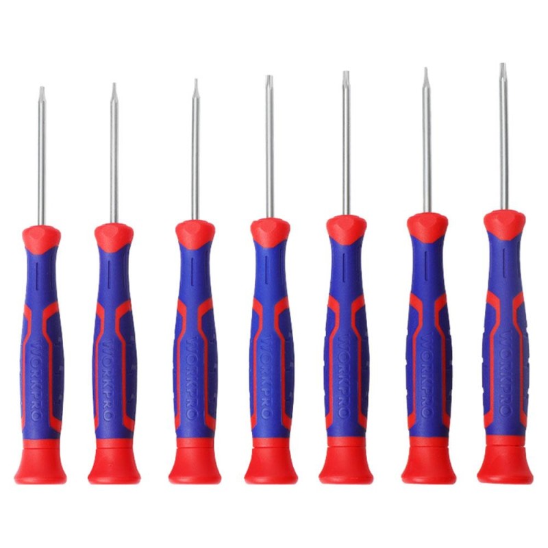 WORKPRO WP200510 7 Parça Profesyonel CR-V Manyetik Hassas Torx Tornavida Seti WORKPRO WP200510 7 Parça Profesyonel CR-V Manyetik Hassas Torx Tornavida Seti