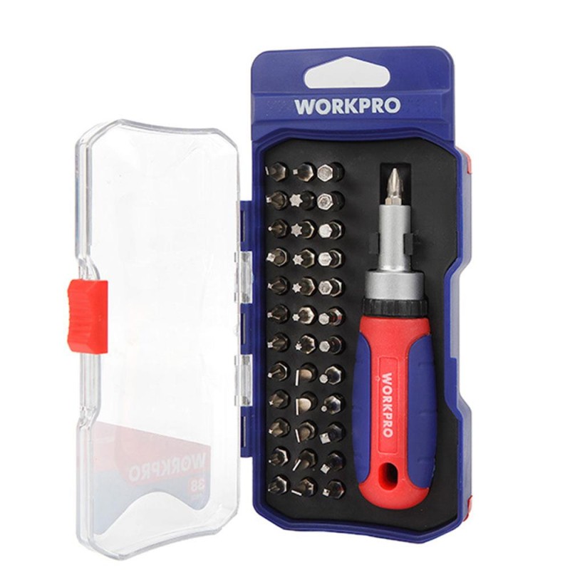 WORKPRO WP200517 38 Parça Profesyonel CR-V Cırcırlı Bits Tornavida Seti WORKPRO WP200517 38 Parça Profesyonel CR-V Cırcırlı Bits Tornavida Seti