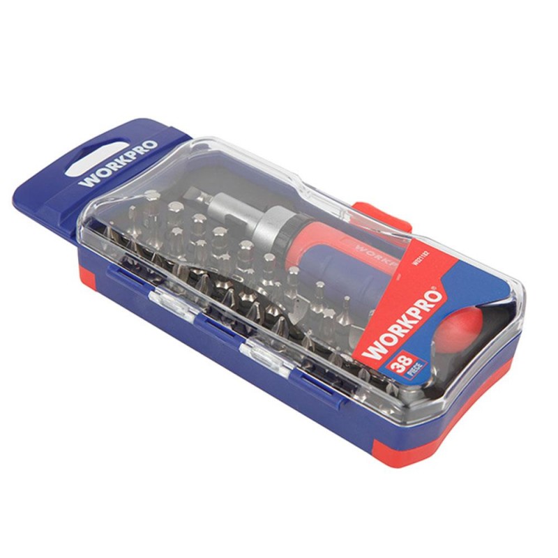 WORKPRO WP200517 38 Parça Profesyonel CR-V Cırcırlı Bits Tornavida Seti WORKPRO WP200517 38 Parça Profesyonel CR-V Cırcırlı Bits Tornavida Seti