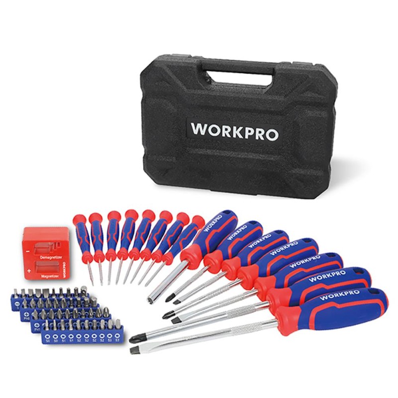 WORKPRO WP200518 56 Parça CR-V Manyetik Profesyonel Tornavida & Bits Uç Seti WORKPRO WP200518 56 Parça CR-V Manyetik Profesyonel Tornavida & Bits Uç Seti