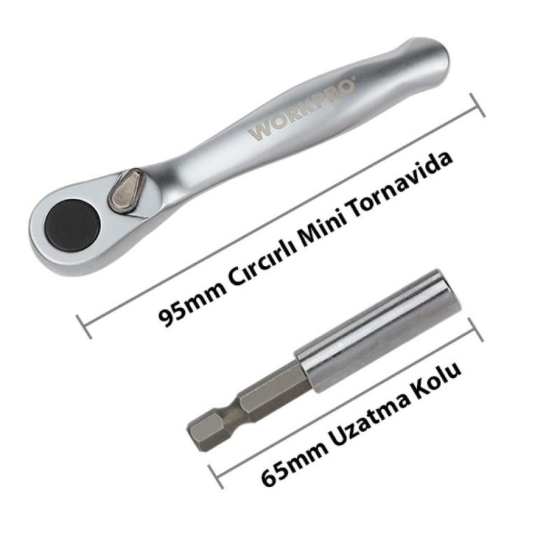 WORKPRO WP200534 32 Parça 1/4'’ Profesyonel Mini Cırcır Lokma Kollu Bits Vidalama Seti WORKPRO WP200534 32 Parça 1/4'’ Profesyonel Mini Cırcır Lokma Kollu Bits Vidalama Seti